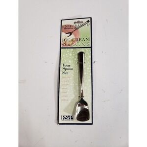 Pack of 4 Endurance Ice Cream Spoon Stainless Steel 6.5 Length Dishwasher Safe